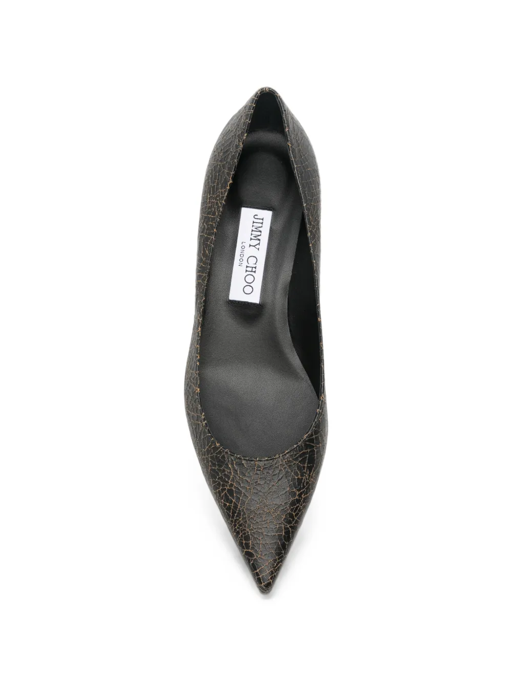 Jimmy Choo Amelia crackle-effect pumps Zwart