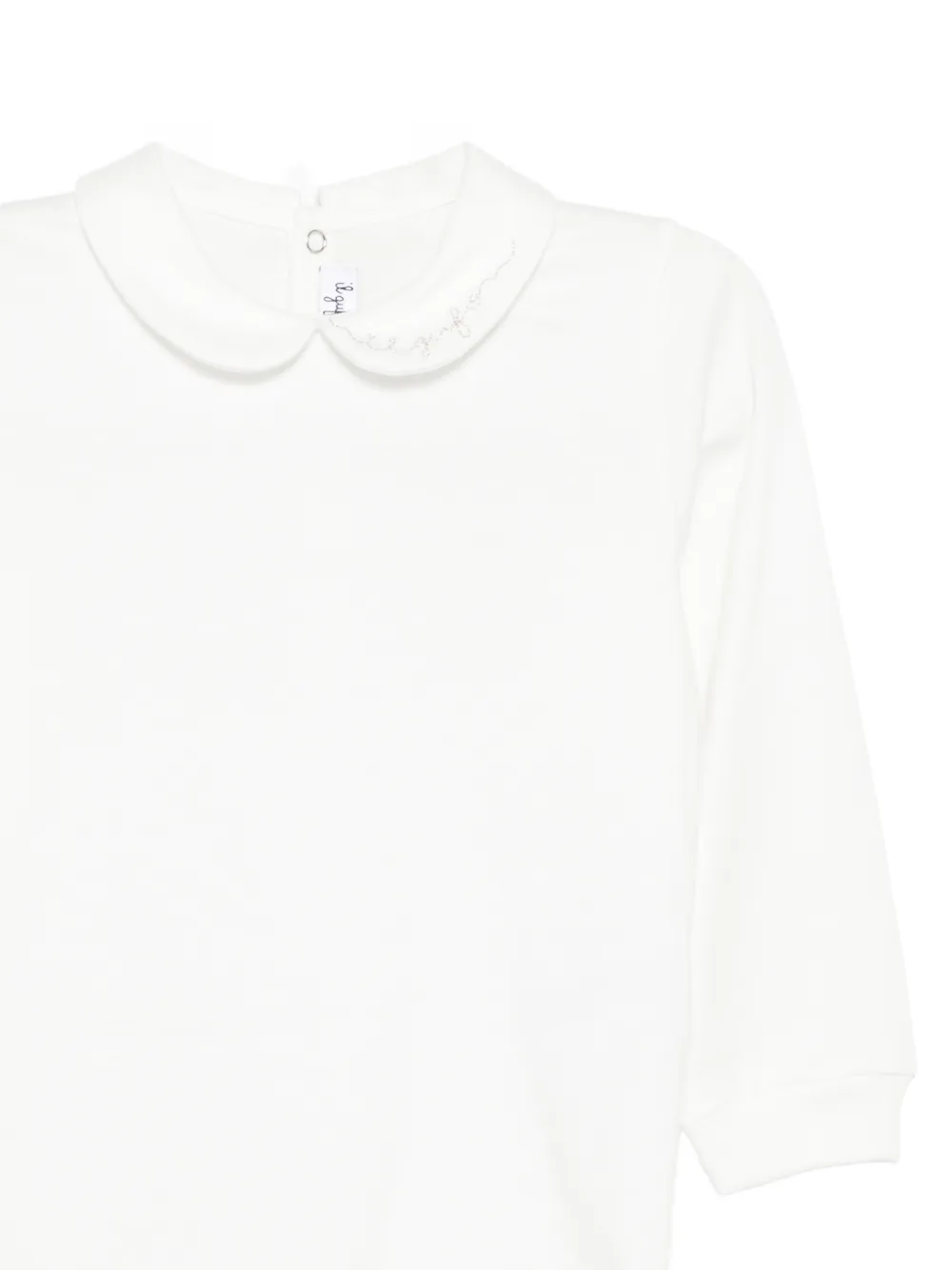 Il Gufo T-shirt met Peter Pan kraag Wit