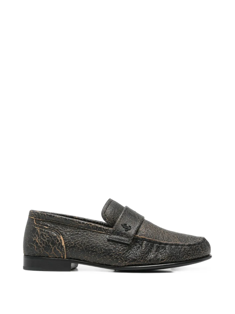 Jimmy Choo crackle-effect leather loafers