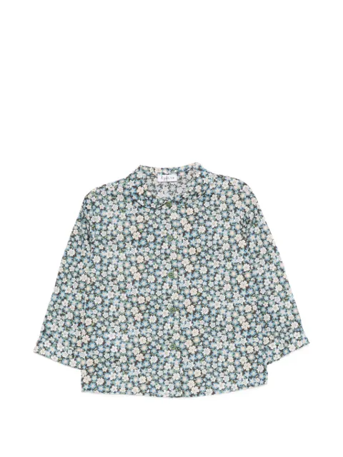Il Gufo floral-print Peter Pan collar shirt