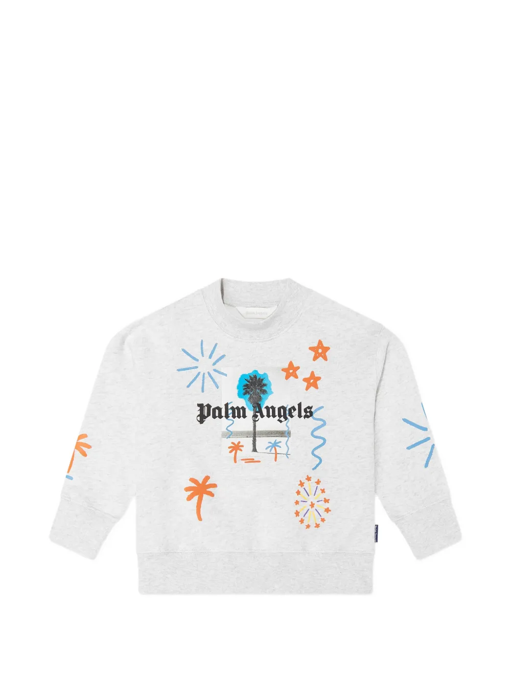 Palm Angels Kids graphic-print sweatshirt - Gris Palm Angels Kids graphic-print sweatshirt - Gris