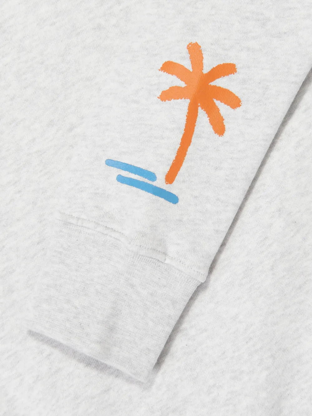 Palm Angels Kids Sweater met palmboom-print Grijs