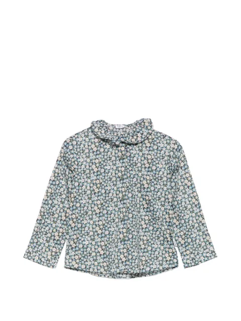 Il Gufo floral-print ruffled shirt