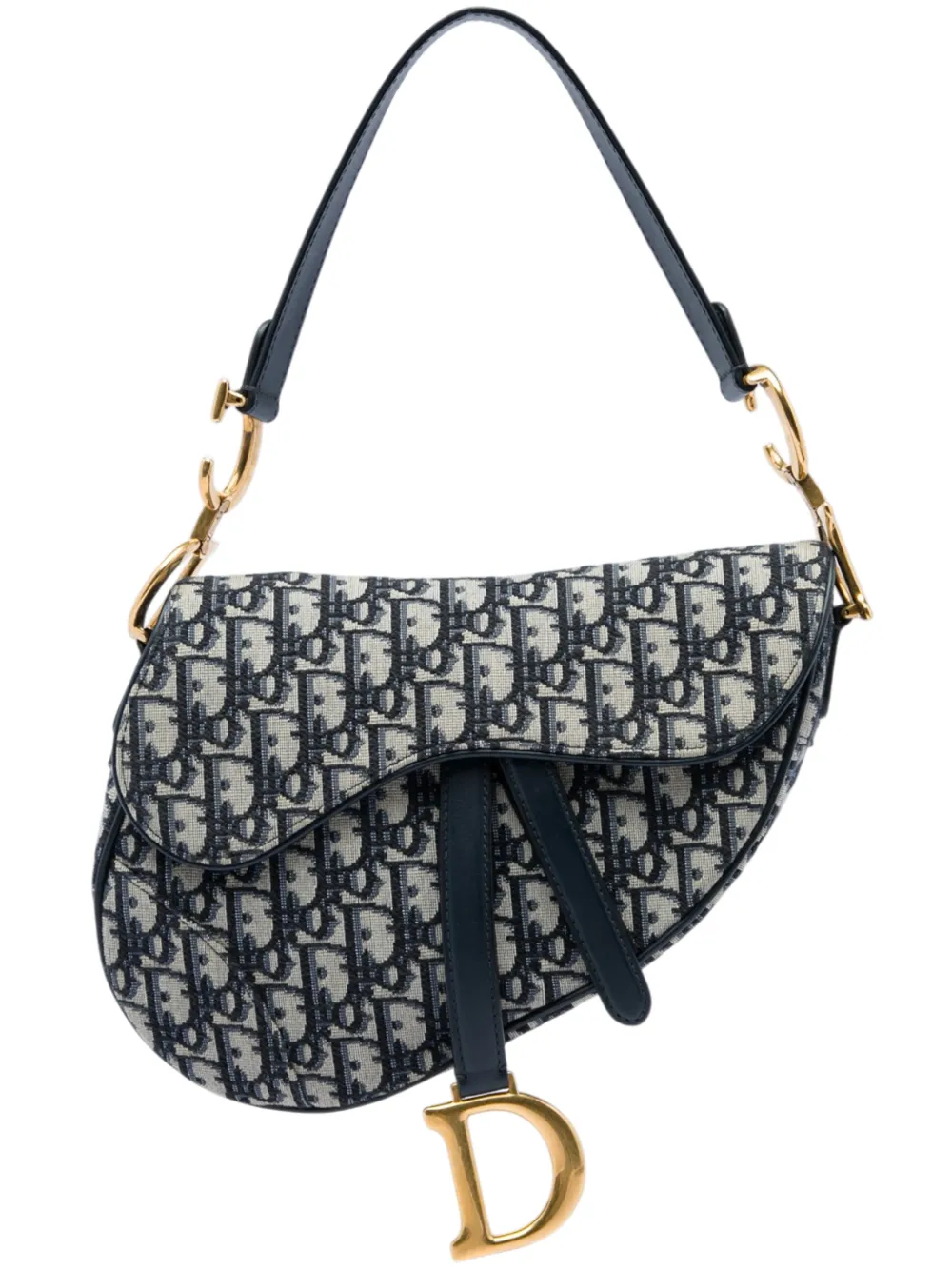 Christian Dior Pre-Owned 2019 Oblique Schultertasche aus Canvas - Blau