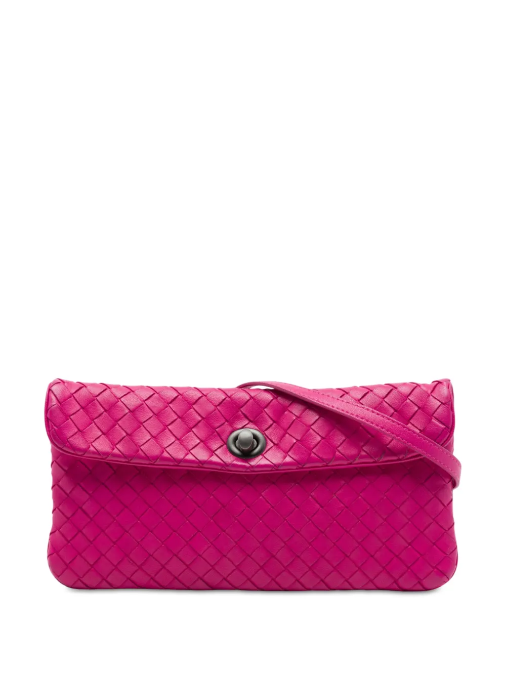 Bottega Veneta Pre-Owned 2012-2026 Mini Nappa Intrecciato Turn Lock crossbody bag - Rosa