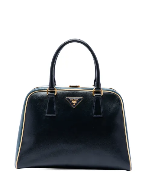 Prada Pre-Owned bolso de mano Vernice Pyramid Frame de piel Saffiano bicolor 2000-2013