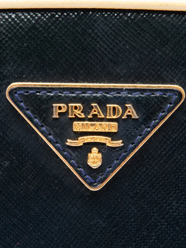 Prada Pre-Owned 2000-2013 Bicolor Saffiano Vernice Pyramid Frame