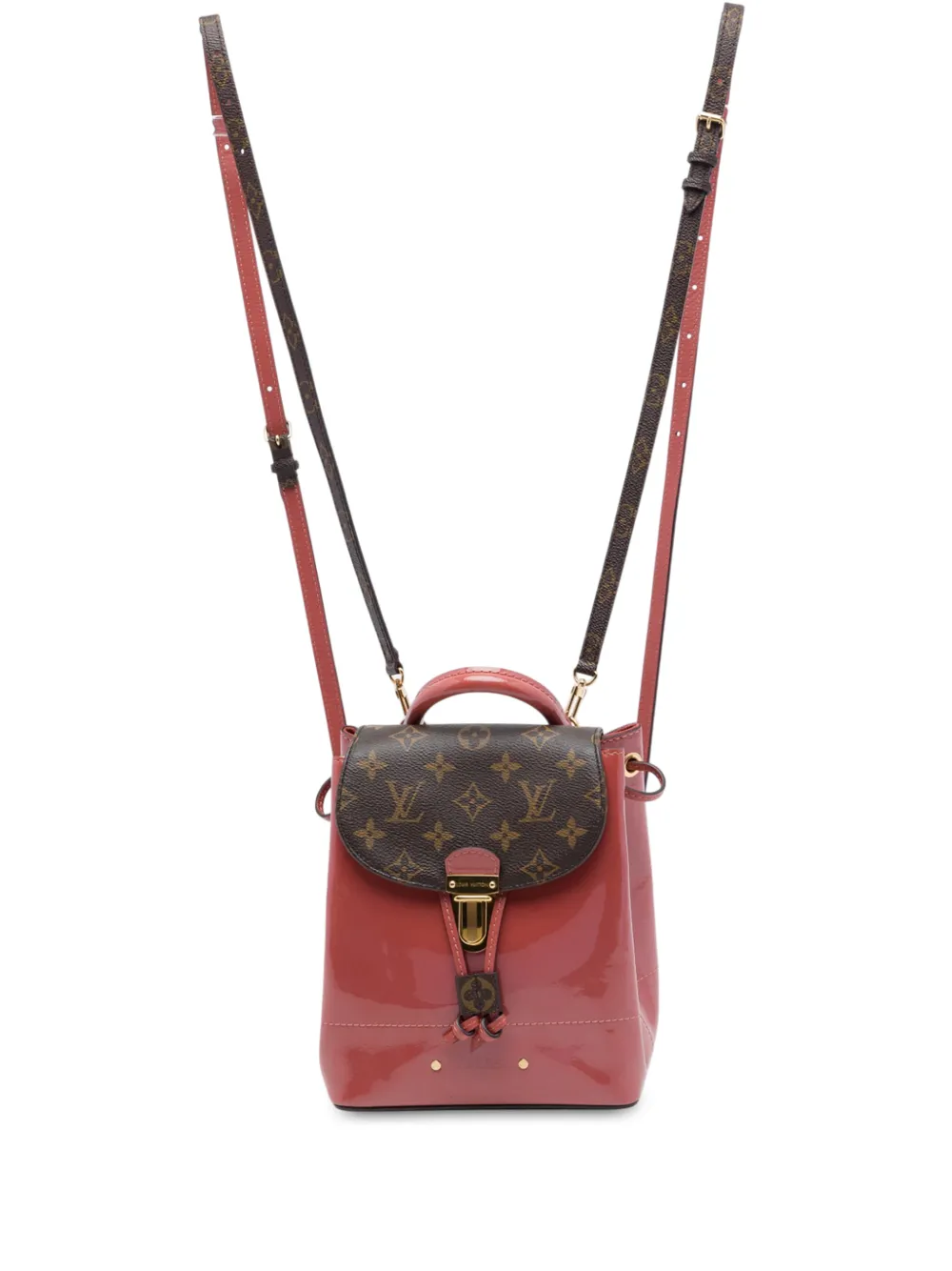 Louis Vuitton Pre-Owned Zaino Hot Springs in pelle Vernis con monogramma 2018 - Rosso