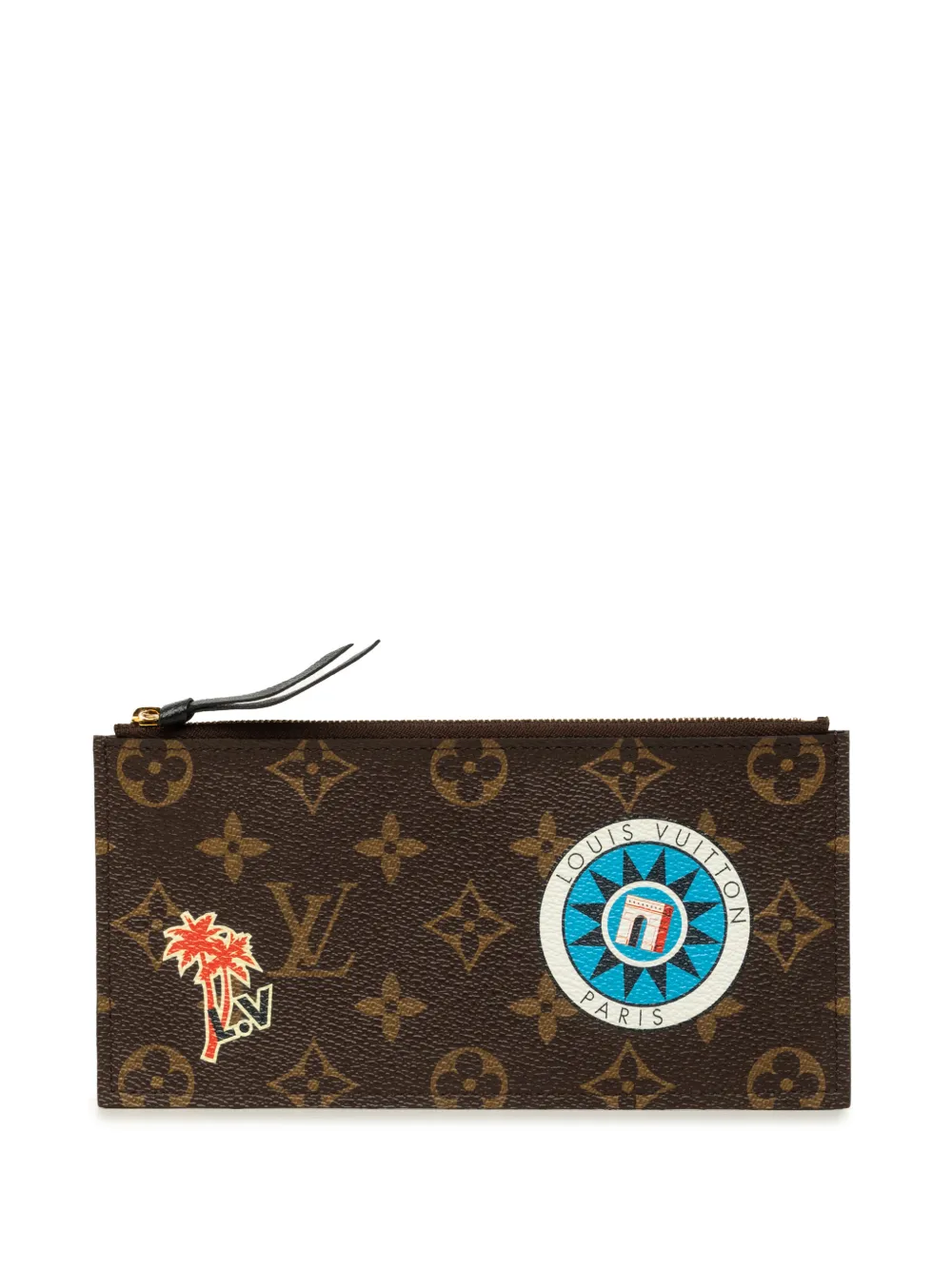 Louis Vuitton Pre-Owned Pouch World Tour Felicie Insert con monogramma e zip 2015-2026 - Marrone