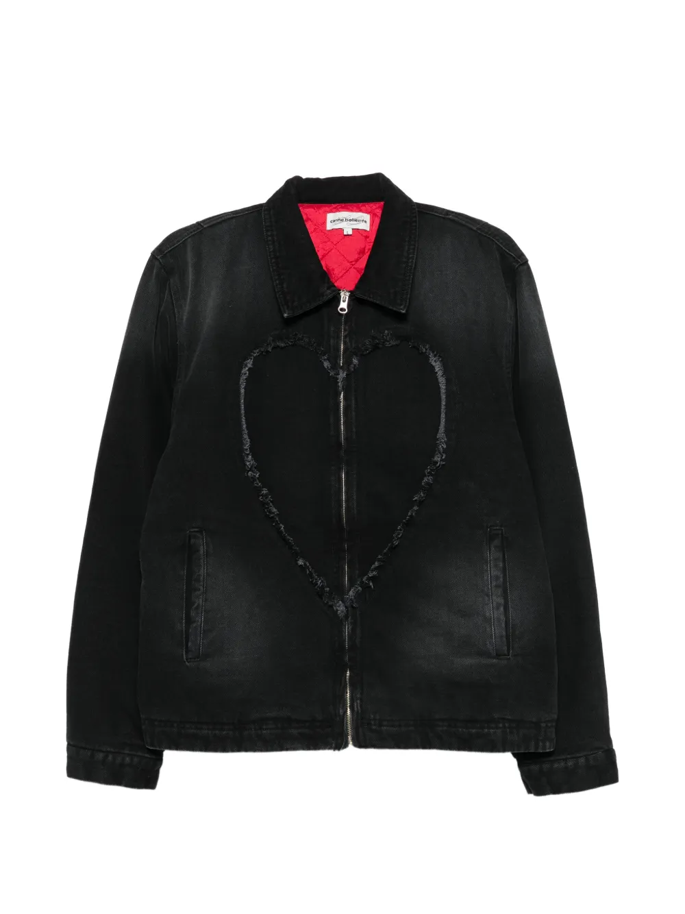 CARNE BOLLENTE Bad Boy, Big Heart denim jacket - Nero