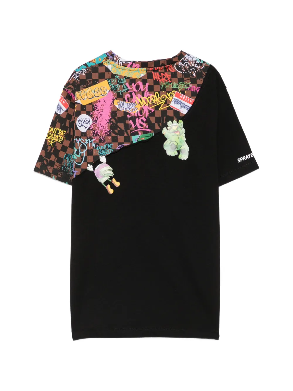 Sprayground Hang In There G graffiti-print T-shirt Zwart
