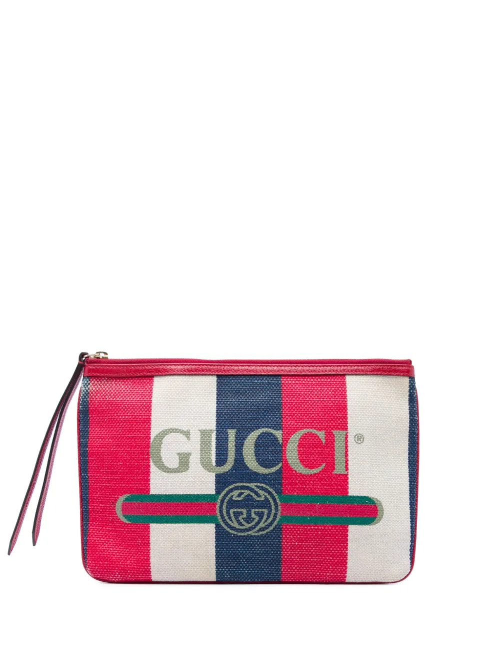 Gucci Pre-Owned 2000-2015 Canvas Baiadera Striped clutch bag - Rot
