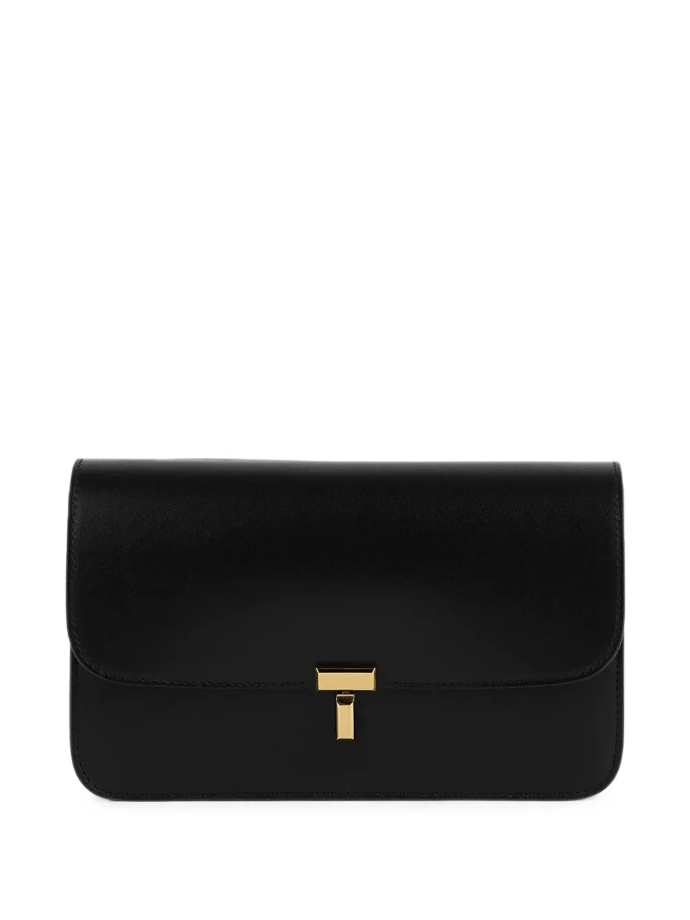 TOTEME T-lock leather crossbody black - Nero