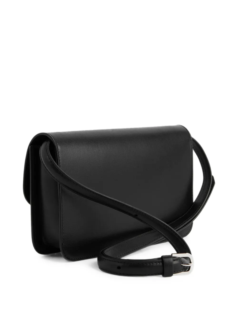 TOTEME Leren crossbodytas met T-slot Zwart