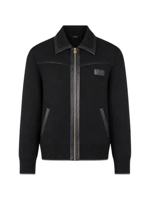 AMIRI leather trim zipped blouson