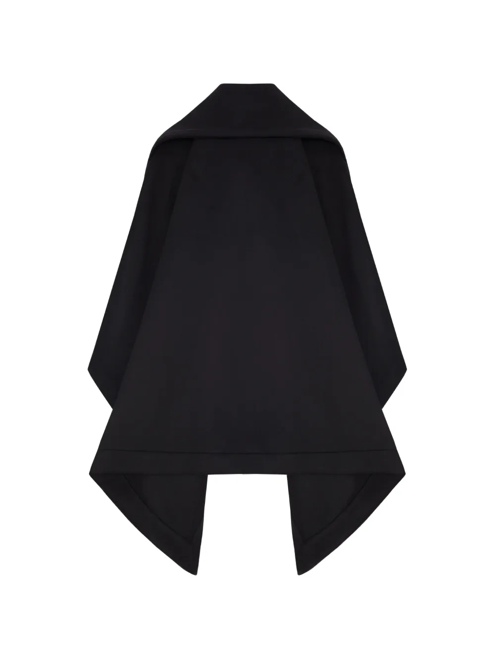 Giorgio Armani Gelaagde wollen cape-jas Zwart