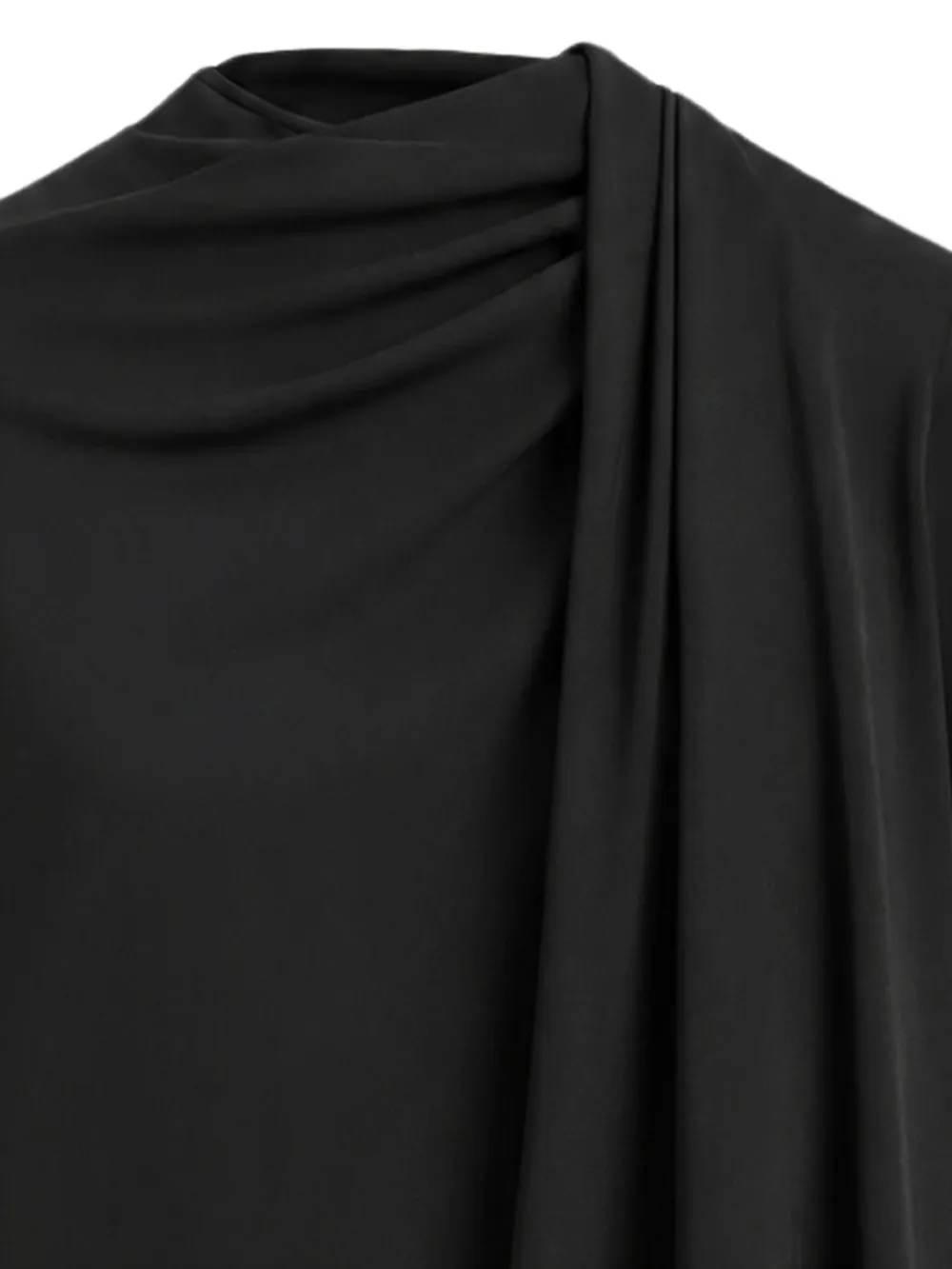 TOTEME Asymmetrische gedrapeerde blouse Zwart