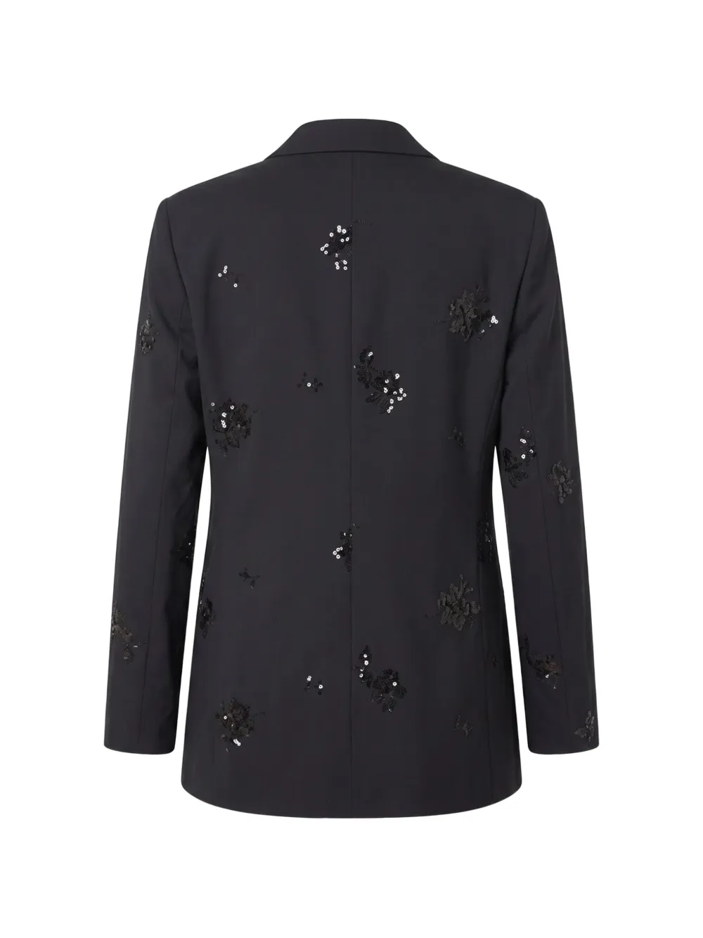 NISSA Blazer verfraaid met pailletten en bloemapplicatie Zwart