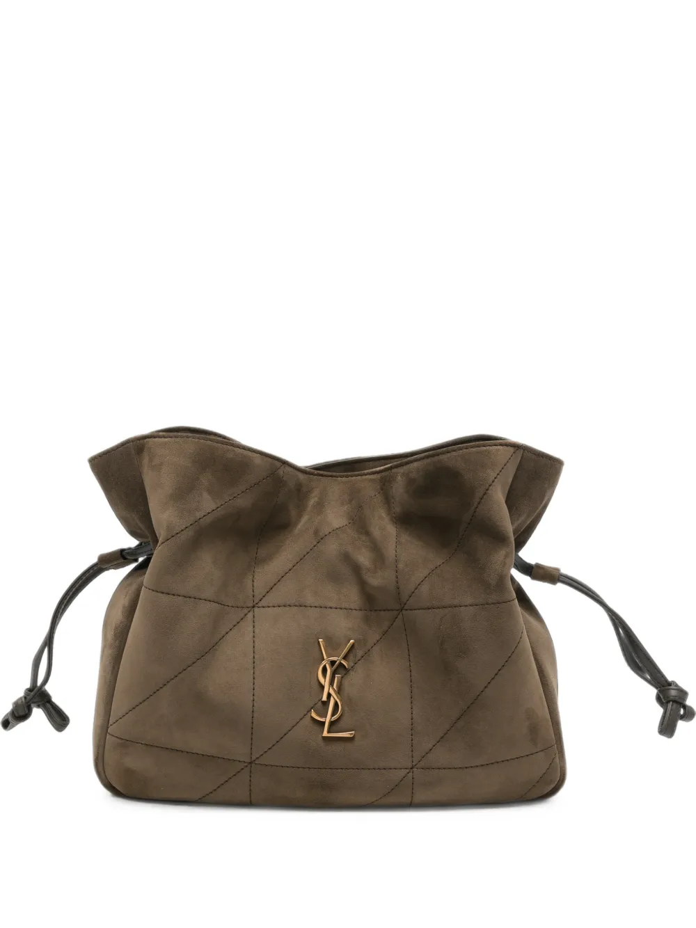 Saint Laurent Jamie Quilted Suede Shoulder Bag In Brown