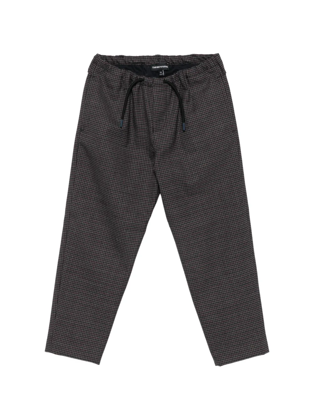 Emporio Armani Kids check-pattern tracksuit Grijs