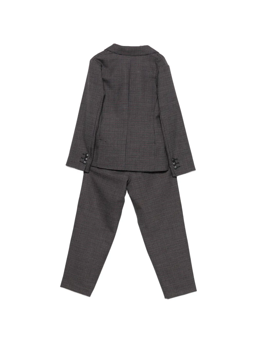 Emporio Armani Kids check-pattern tracksuit Grijs