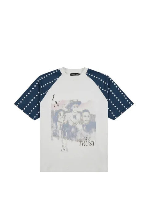 Boredom Kills graphic-print star-pattern T-shirt