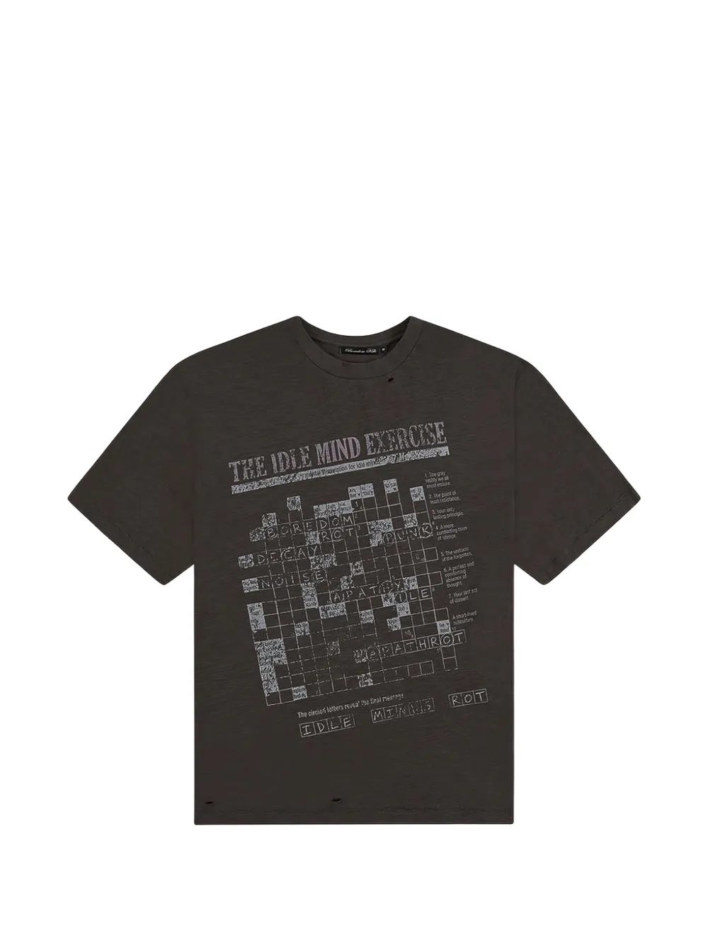 Boredom Kills graphic-print distressed T-shirt