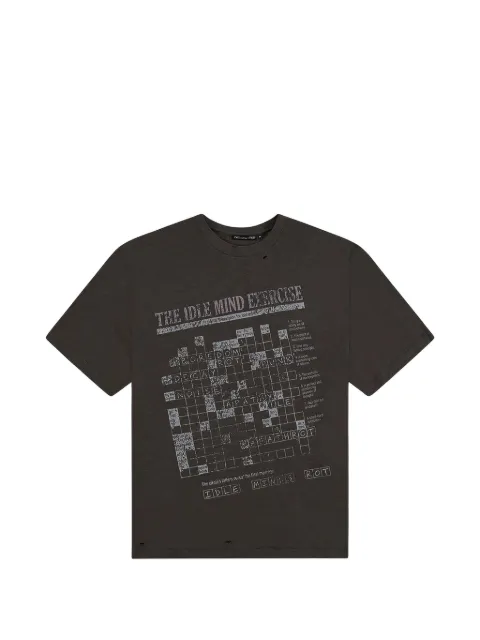 Boredom Kills graphic-print distressed T-shirt