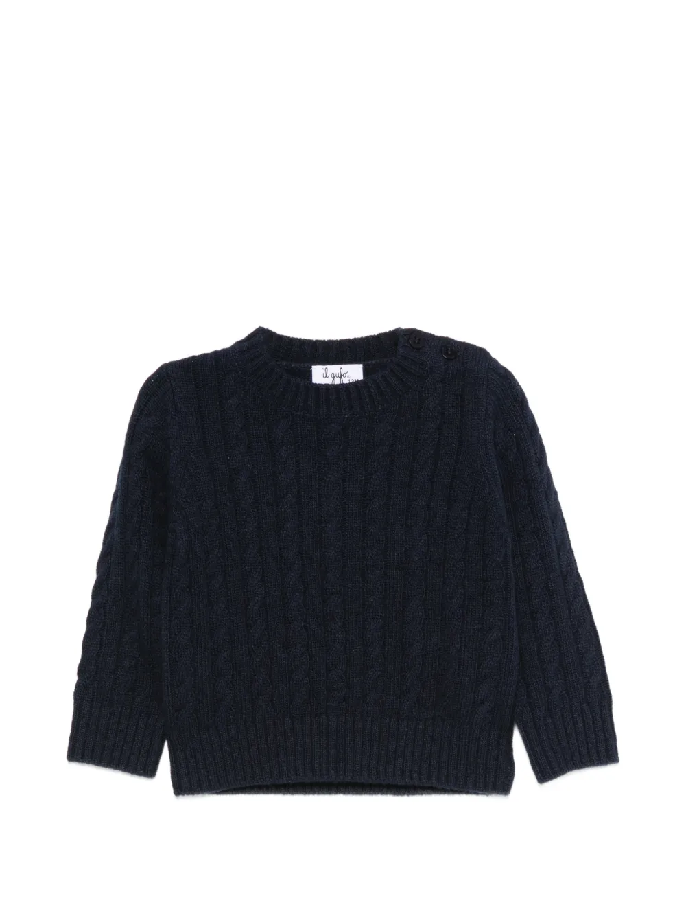 Il Gufo cable-knit button-fastening sweater - Blu