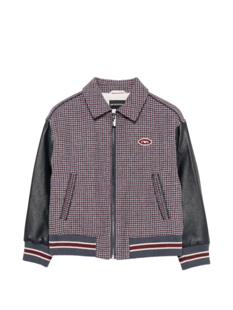 Emporio Armani Kids chaqueta de manga de piel artificial