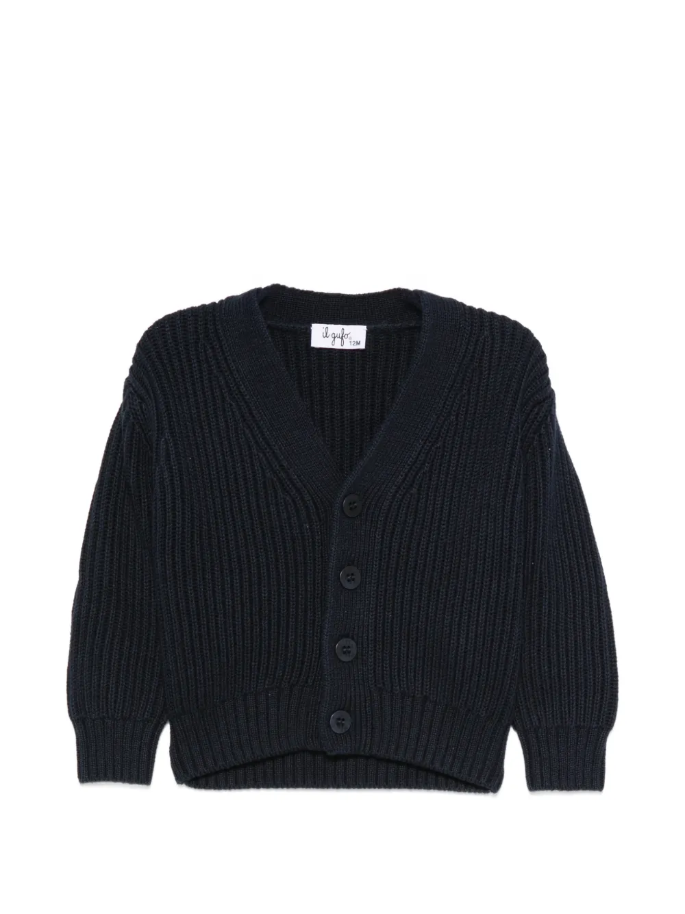 Il Gufo ribbed-knit V-neck cardigan - Blu