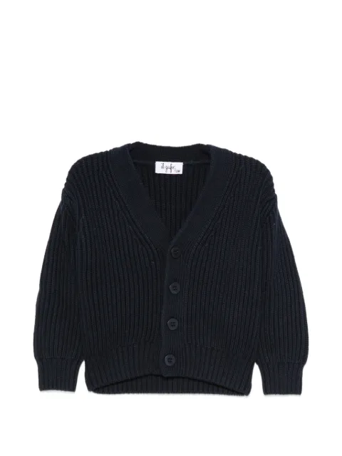 Il Gufo Gerippter Cardigan mit V-Ausschnitt