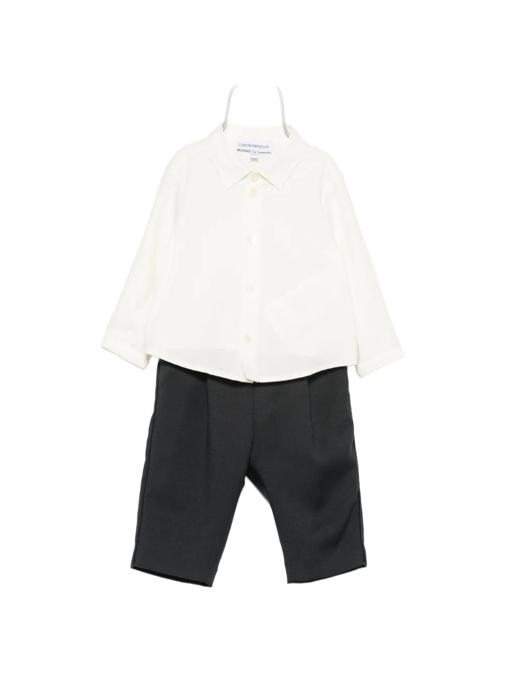 Emporio Armani Kids Drie broek met geborduurd logo Zwart