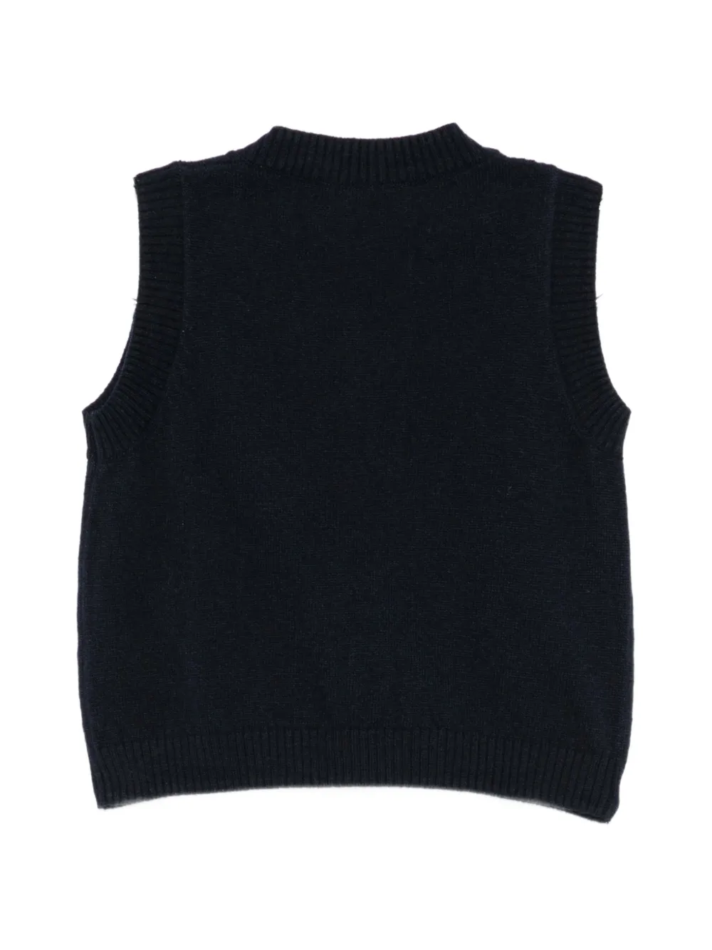 Il Gufo V-neck knitted gilet Blauw