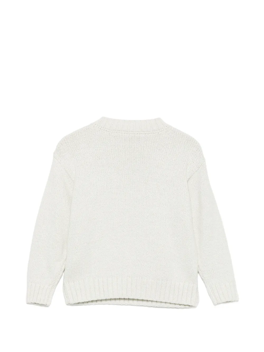 Il Gufo Trui met metallic draad en ronde hals Beige