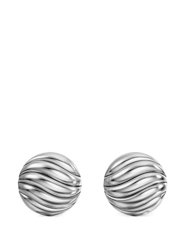 David Yurman Sculpted Cable Earrings in Silver