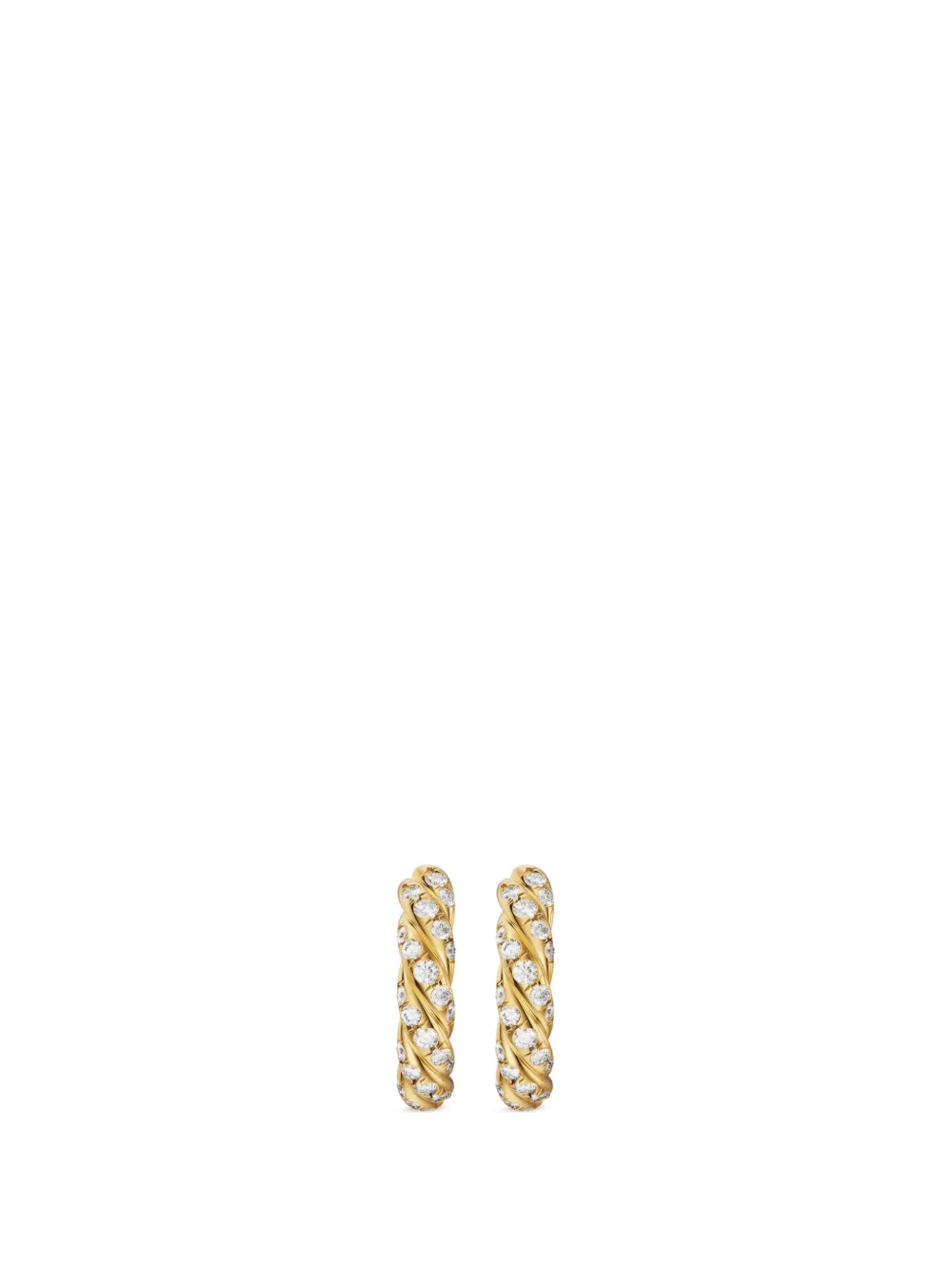 David Yurman diamond pavé hoop earrings · OS