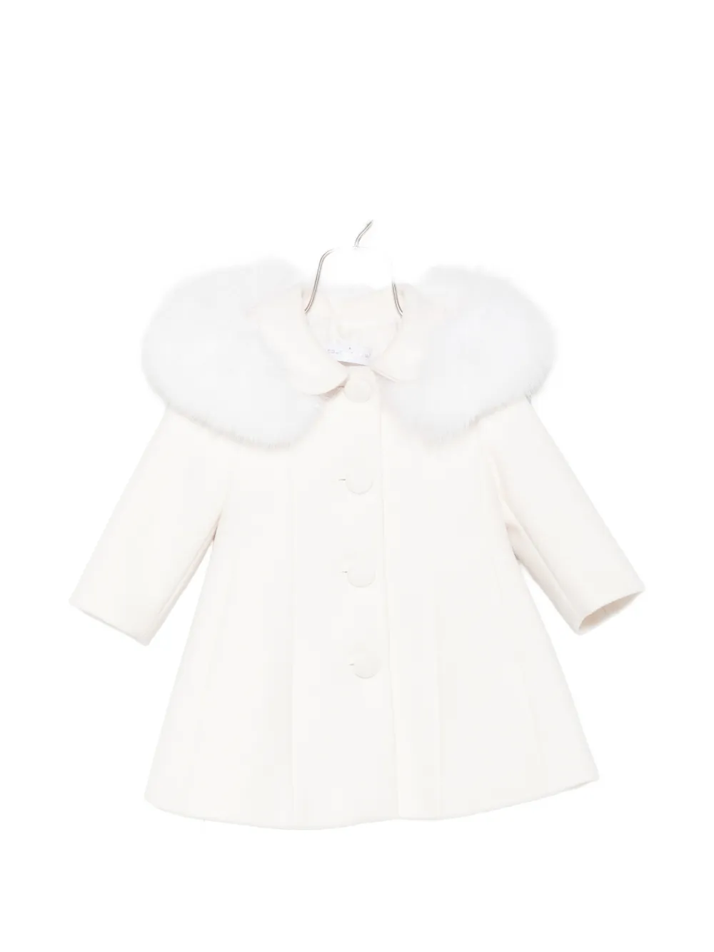 Colorichiari faux fur-trim hooded coat - Toni neutri