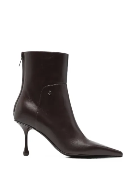 pointed-toe leather ankle boots