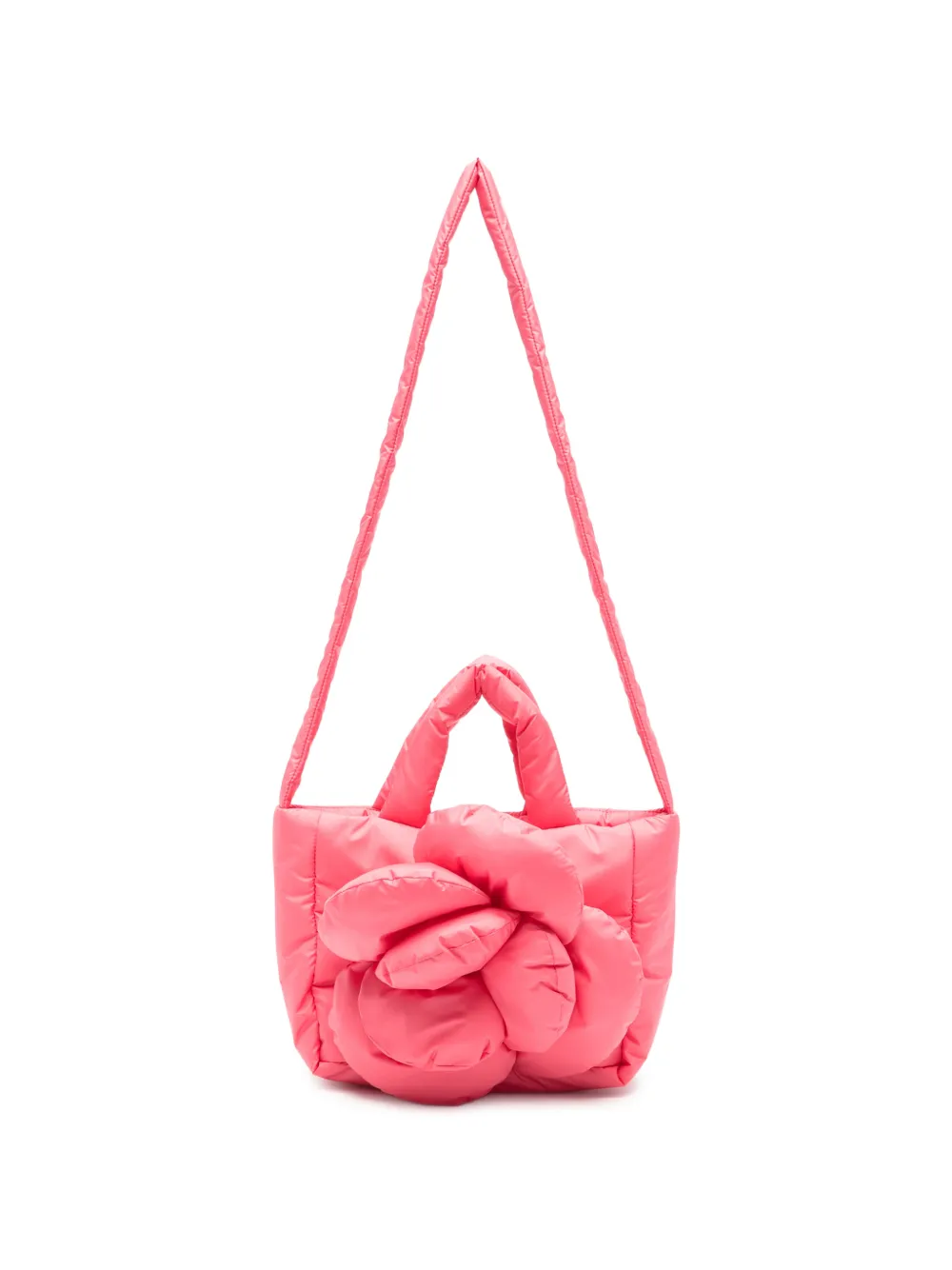 Il Gufo Fragola padded flower shoulder bag - Rosa