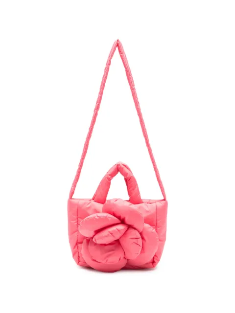 Il Gufo bolso de hombro Fragola acolchado con aplique de flor