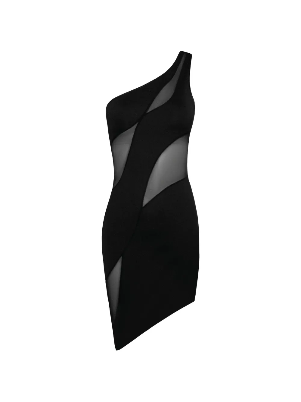 OW Collection mini Curve asymmetrical dress