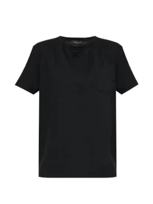 Sacai pleated-back T-shirt | Black | FARFETCH