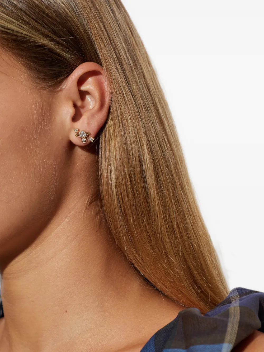 Vivienne Westwood Orb heart arrow earrings - Oro