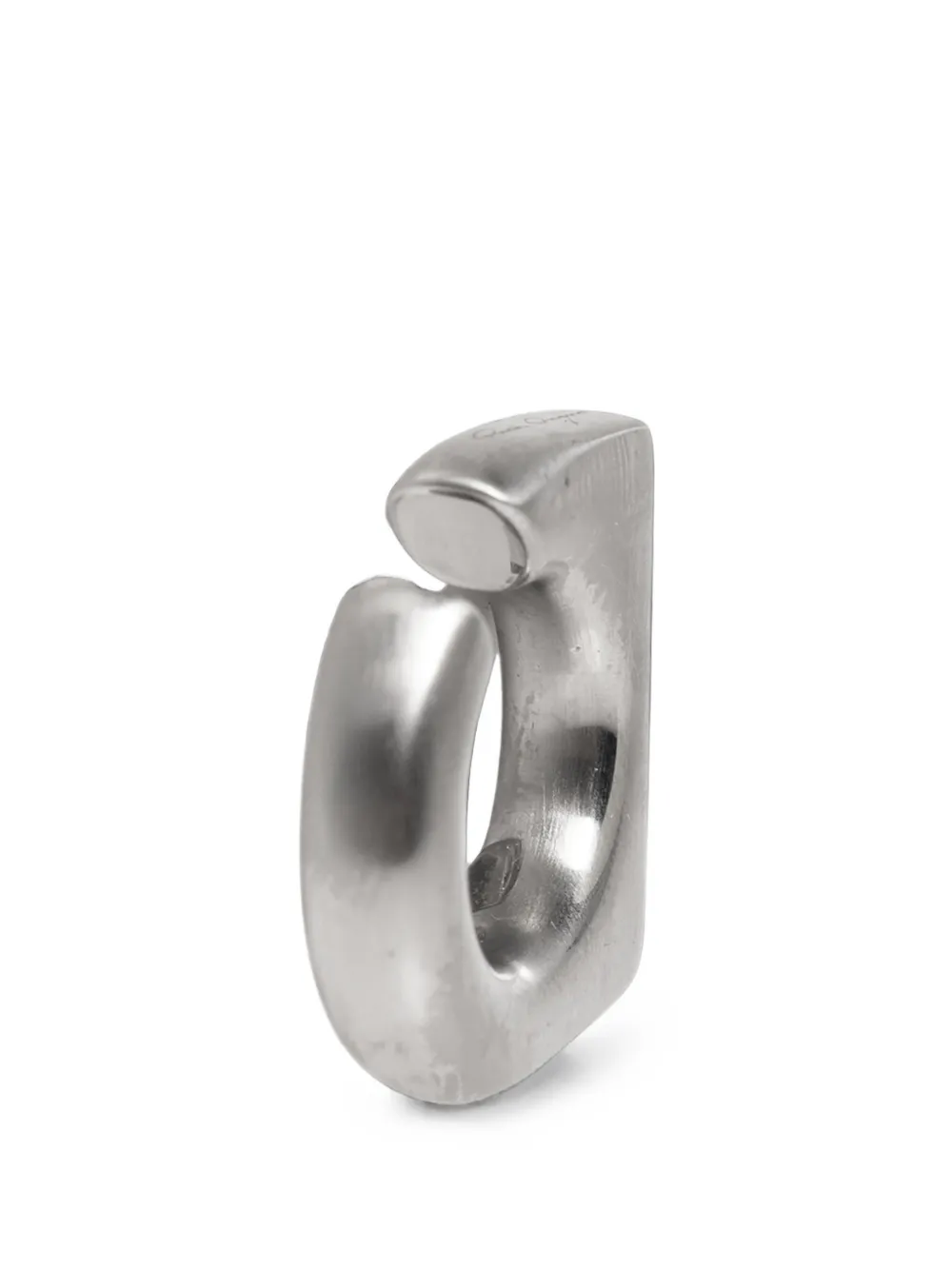 Rick Owens Crystal Prong geometric earrings - Argento