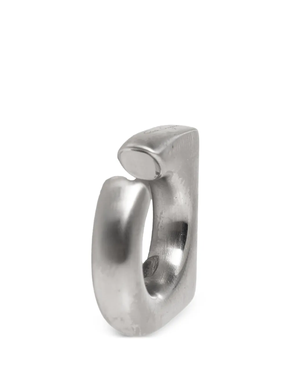 Rick Owens Crystal Prong geometric earrings - Argento