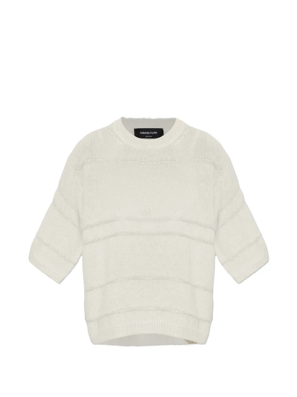 Fabiana Filippi sequin-embellished stripe-detail sweater - Toni neutri
