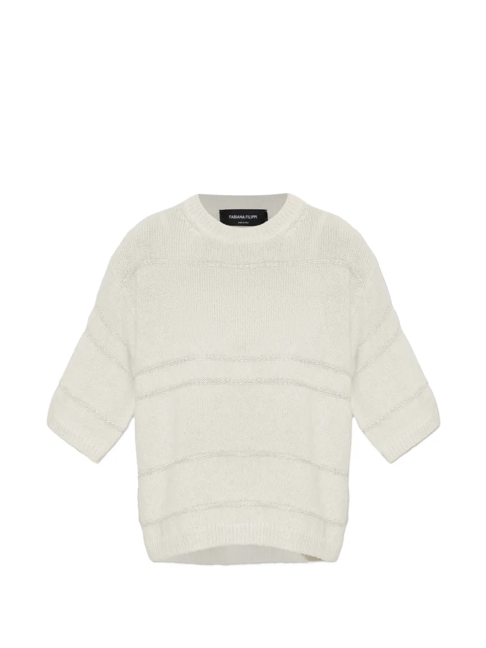 Fabiana Filippi sequin-embellished stripe-detail sweater - Toni neutri