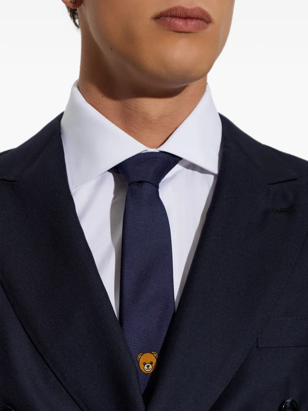 Moschino Stropdas met teddybeerprint Blauw