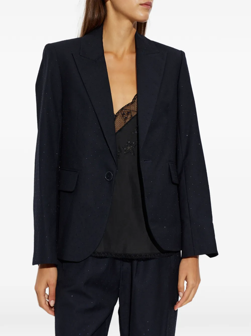 Zadig&Voltaire Vavy blazer verfraaid met kristallen Zwart